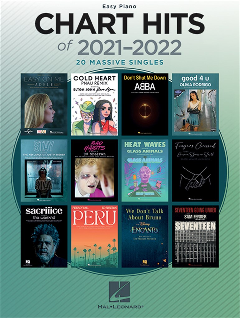 Chart Hits of 2021-2022 Easy Piano