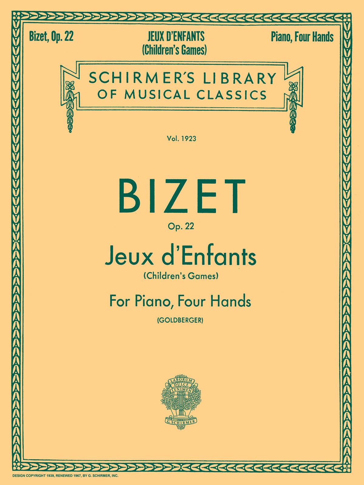 Bizet Jeux D'Enfants Op. 22 Piano 4 Mains