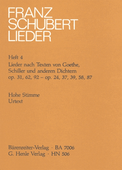 Songs With Lyrics By Goethe, Schiller And Other Poets (SCHUBERT FRANZ)