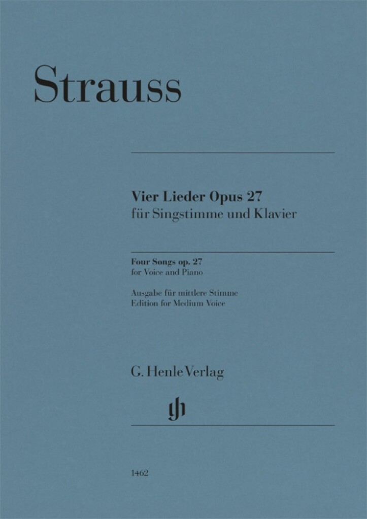 Vier Lieder Opus 27 (STRAUSS RICHARD)