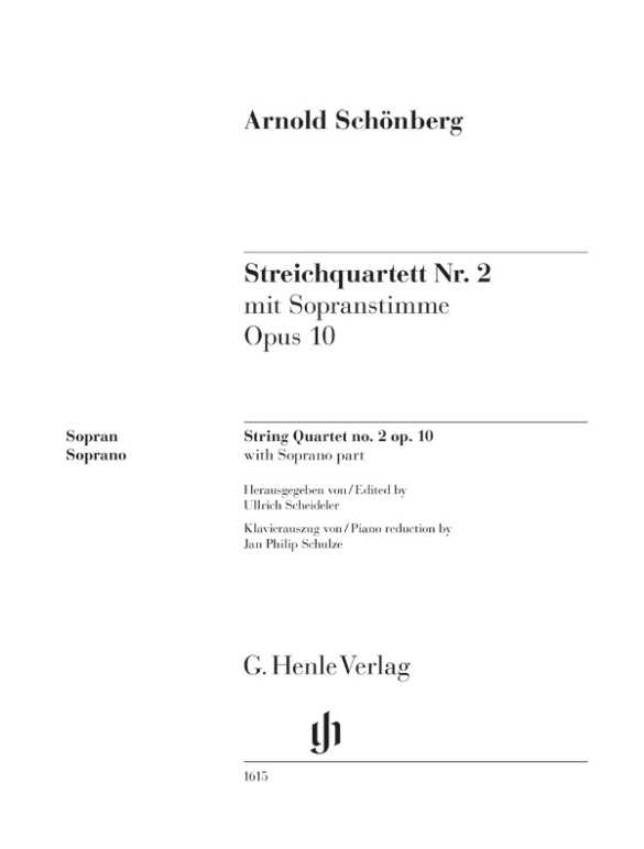 Quatuor à cordes n° 2 op. 10 avec voix de soprano (SCHOENBERG ARNOLD)