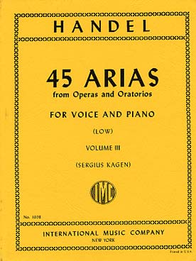 45 Arias (HAENDEL GEORG FRIEDRICH)