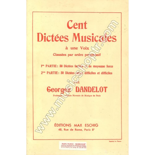 100 Dictees Musicales