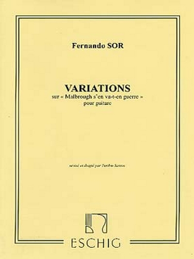 Variations Malbrough Guitare (Santos N 1 (SOR FERNANDO)