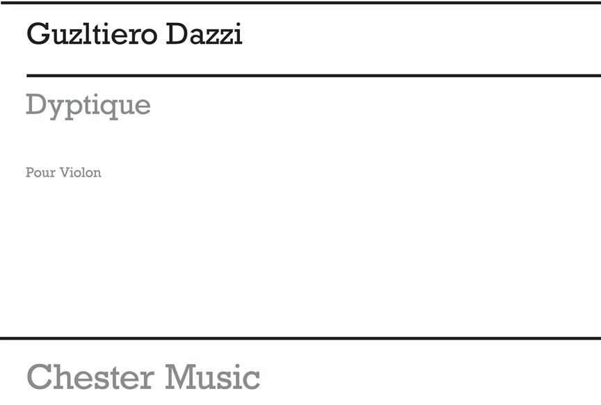 Dazzi Dyptique Pour Violon