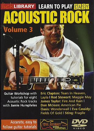Dvd Lick Library Learn To Play Easy Acoustic Rock Vol.3
