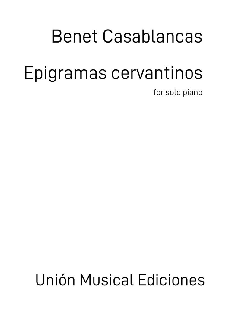 Epigramas cervantinos (CASABLANCAS BENET)