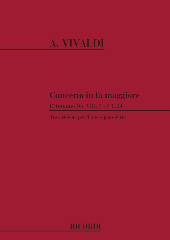 Concerto Per Vl. Archi E B.C.: In Fa L'Autunno Op. VIii N 3 Rv 293 - F.I/24 (VIVALDI ANTONIO)