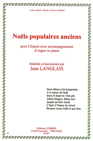 7 Noëls Populaires Anciens (LANGLAIS JEAN)