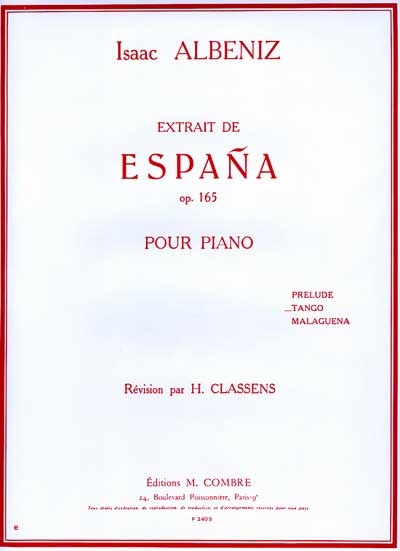 Tango Extr. De 'Espana' Op. 165 (ALBENIZ ISAAC)
