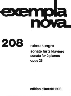 Sonate Op. 28 Fuer 2 Klaviere (KANGRO)