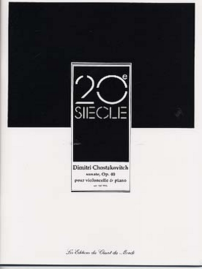 Sonate, Op. 40, En Ré Mineur (CHOSTAKOVITCH DIMITRI)