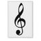 Magnet G-clef white