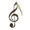 Ornament G-clef gold