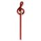 Pencil G-clef red