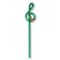 Pencil G-clef green