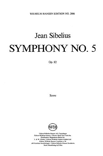 Sibelius Symphony No5 Op. 82 Score (SIBELIUS JEAN)