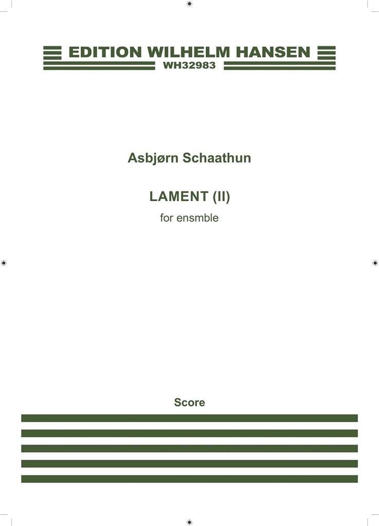 Lament (II) (Full Score) (SCHAATHUN ASBJORN)