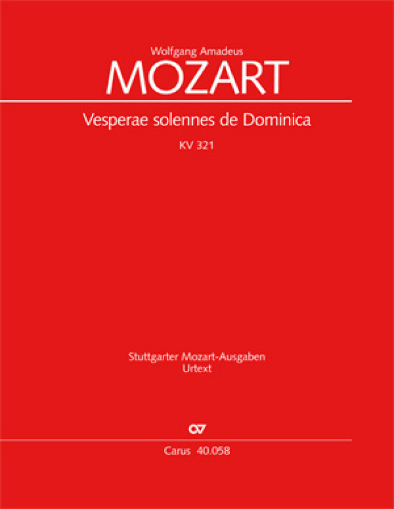 Vesperae Solennes De Dominica (MOZART WOLFGANG AMADEUS)