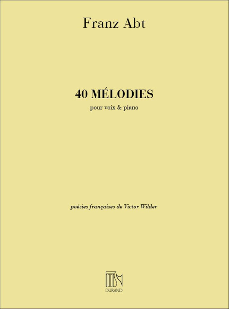 40 Melodies Voix Elevees/Piano
