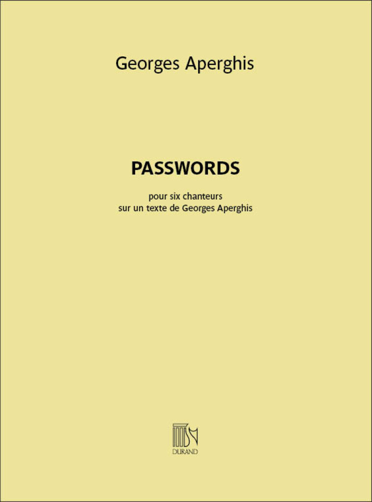 Passwords (APERGHIS GEORGES)