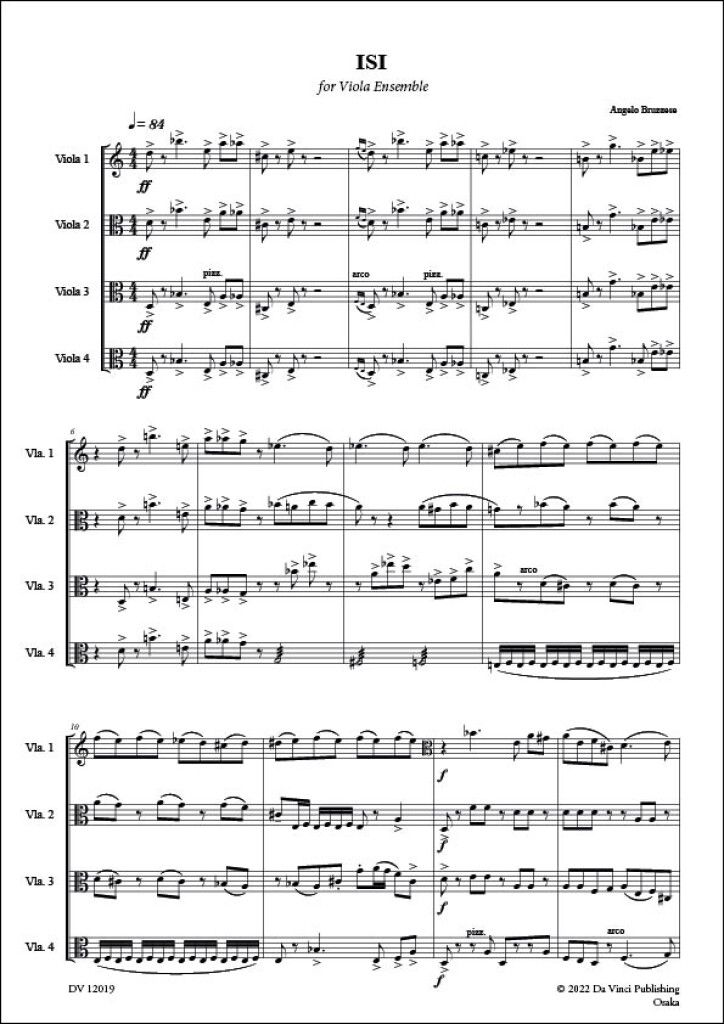 Isi, for Viola Ensemble (BRUZZESE ANGELO)