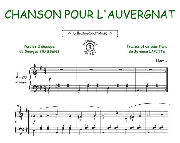 Chanson Pour L'Auvergnat Crock'Music