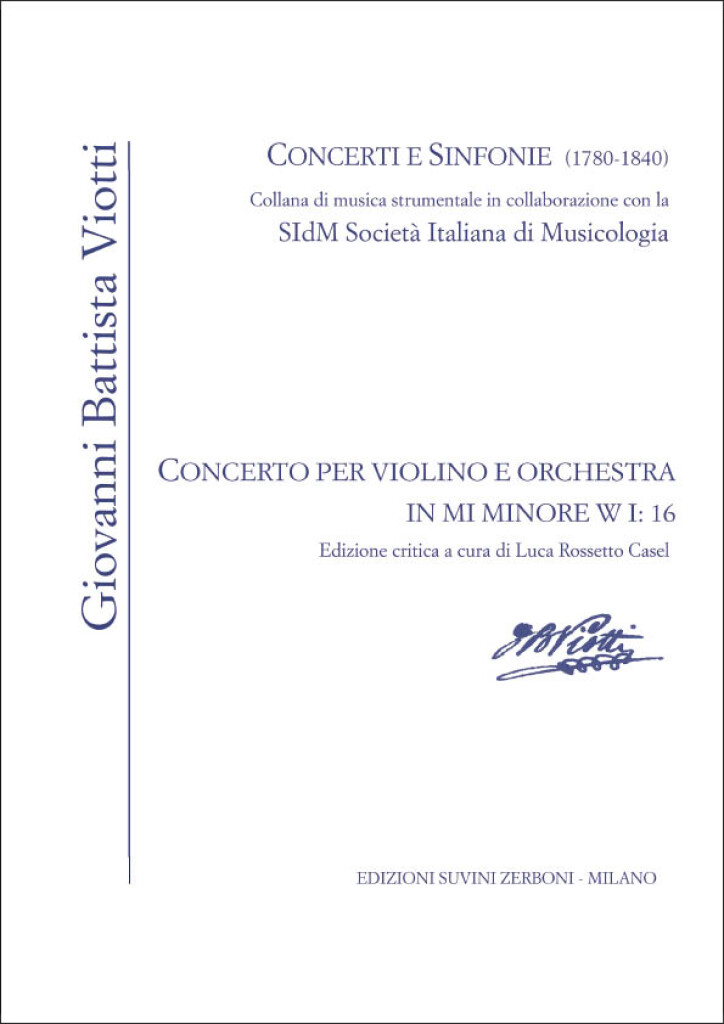 Concerto per violino e orchestra in MI min W I:16 (VIOTTI GIOVANNI BATTISTA)