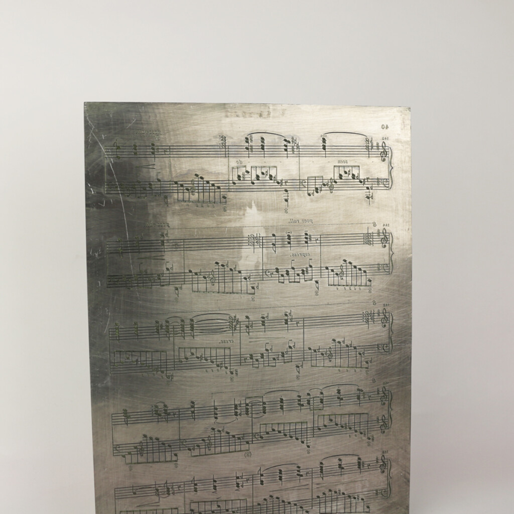 Original Music Engraving Plate