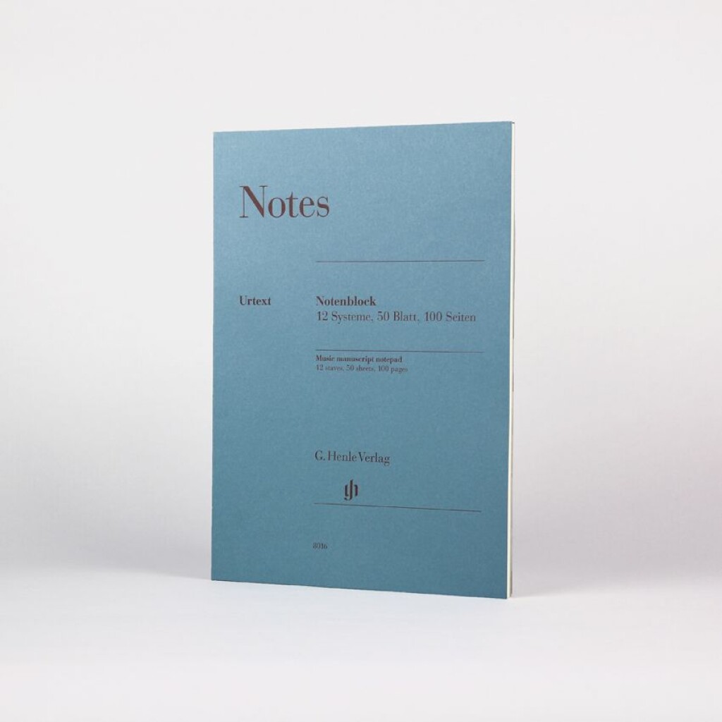 Henle Music Manuscript Notepad A4 - Notes