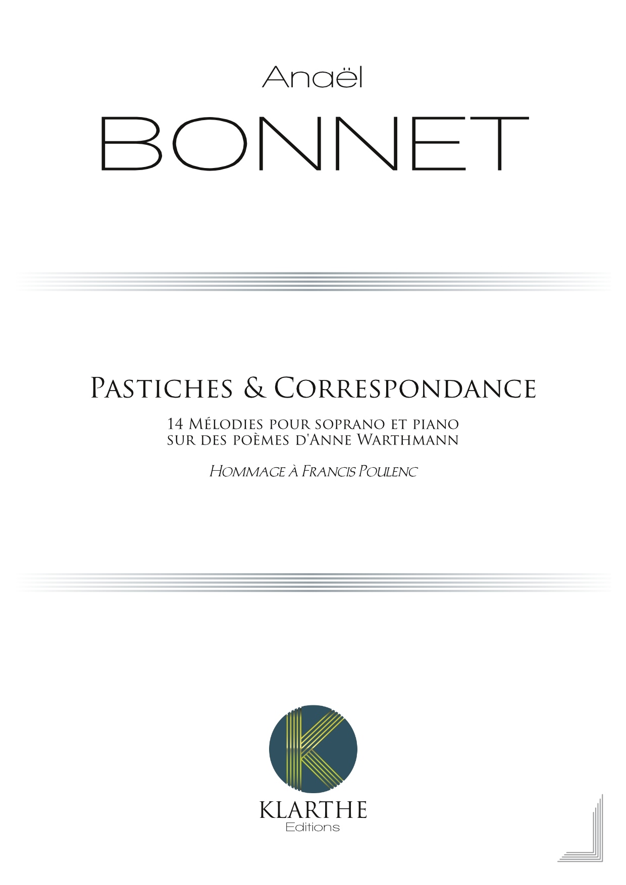 Pastiches et correspondances (BONNET ANAEL)
