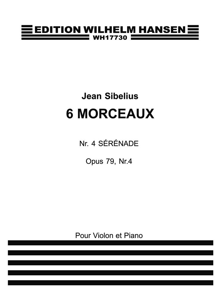 Sibelius 6 Morceaux Op. 79 No3 Violon Et Piano