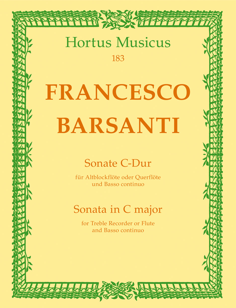Sonate Für Altblockflöte Oder Querflöte Und Basso Continuo