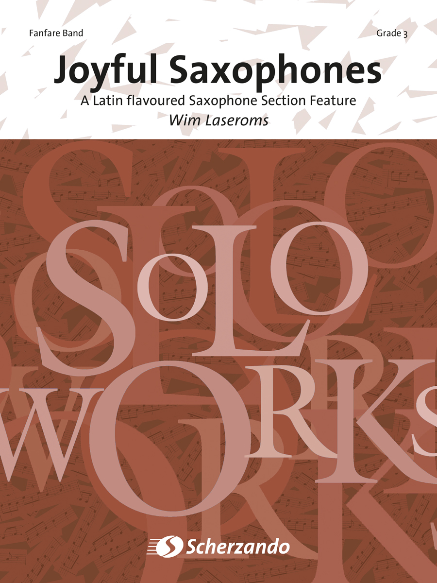 Wim Laseroms: Joyful Saxophones: Fanfare Band: Score