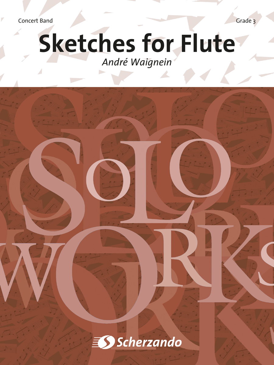André Waignein: Sketches for Flute: Concert Band: Score
