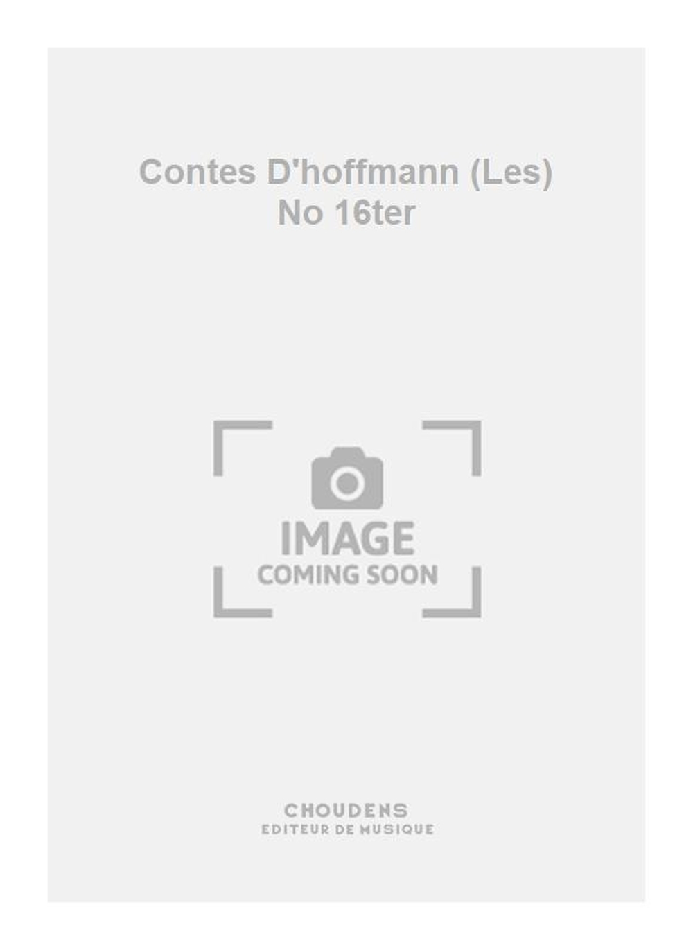 Jacques Offenbach: Contes D'hoffmann (Les) No 16ter
