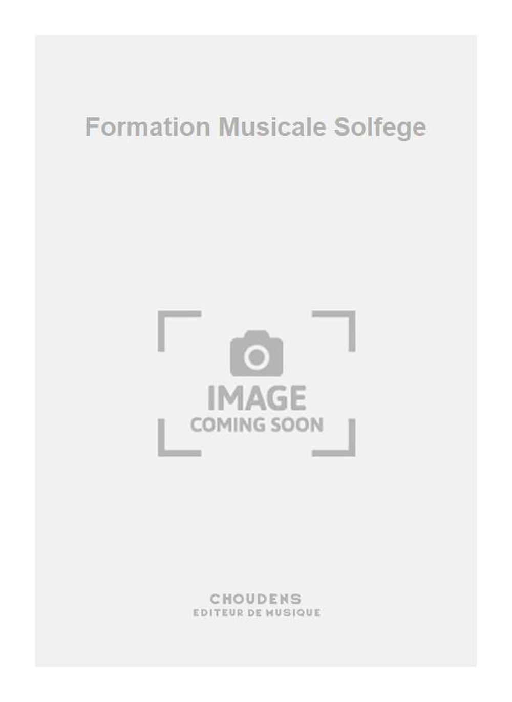Soubeyran: Formation Musicale Solfege