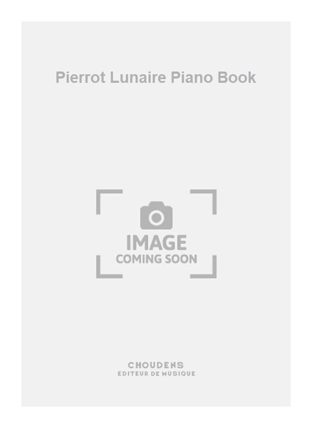 Pierrot Lunaire Piano Book