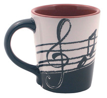 Latte Mug: Music Notes: Mug