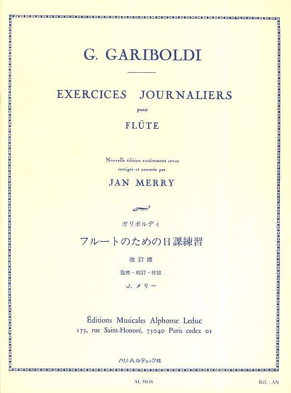 Giuseppe Gariboldi: Exercices Journaliers Op. 89: Flute: Study