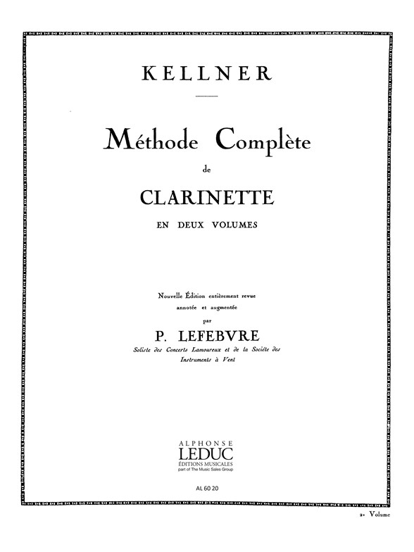Johann-Peter Kellner: Johann-Peter Kellner: Methode Vol.2: Clarinet: Score