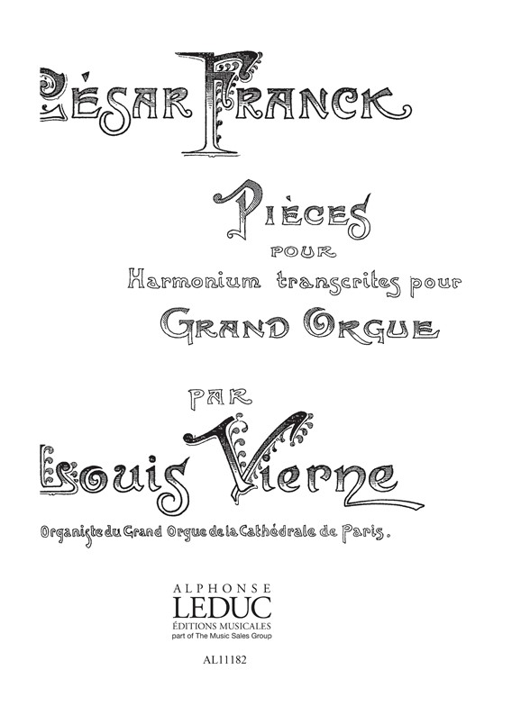 César Franck: 5 Pièces: Organ: Score