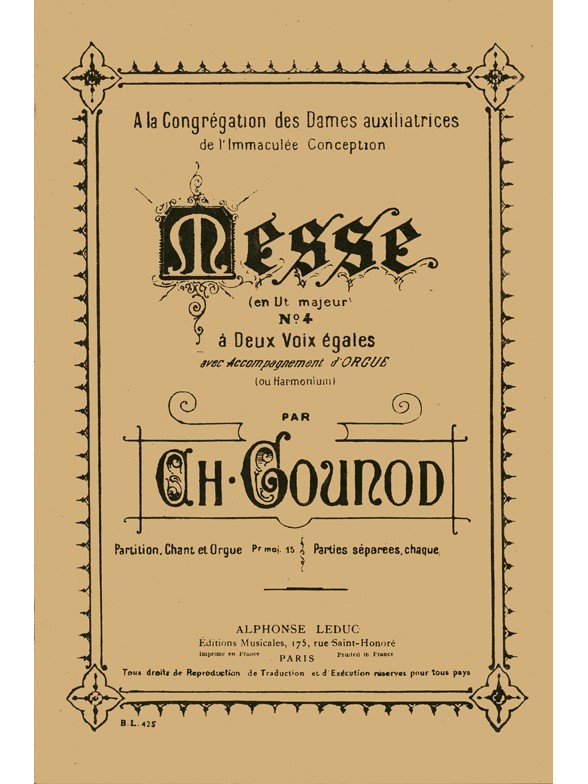 Charles Gounod: Messe No.4 In C: Voice: Vocal Score