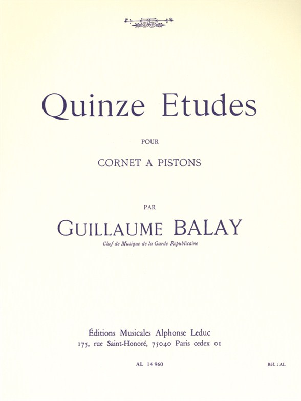 Guillaume Balay: 15 Etudes: Trumpet: Study