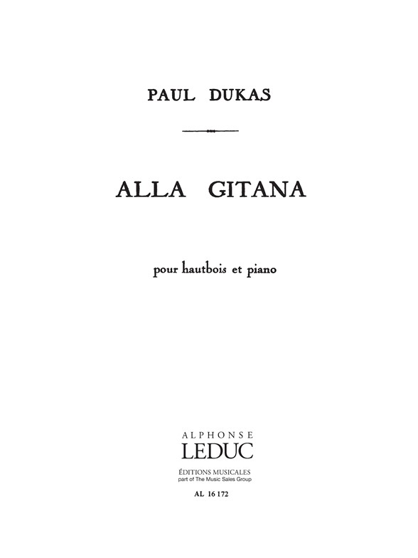Paul Dukas: Alla Gitana: Oboe: Instrumental Work