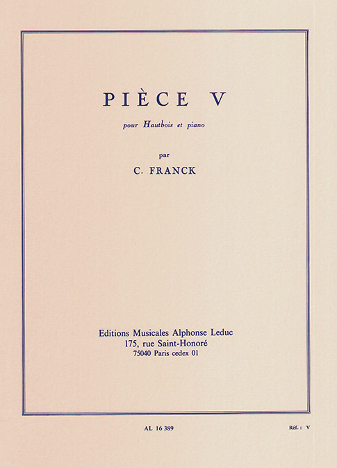 Csar Franck: Pice V: Oboe: Instrumental Work
