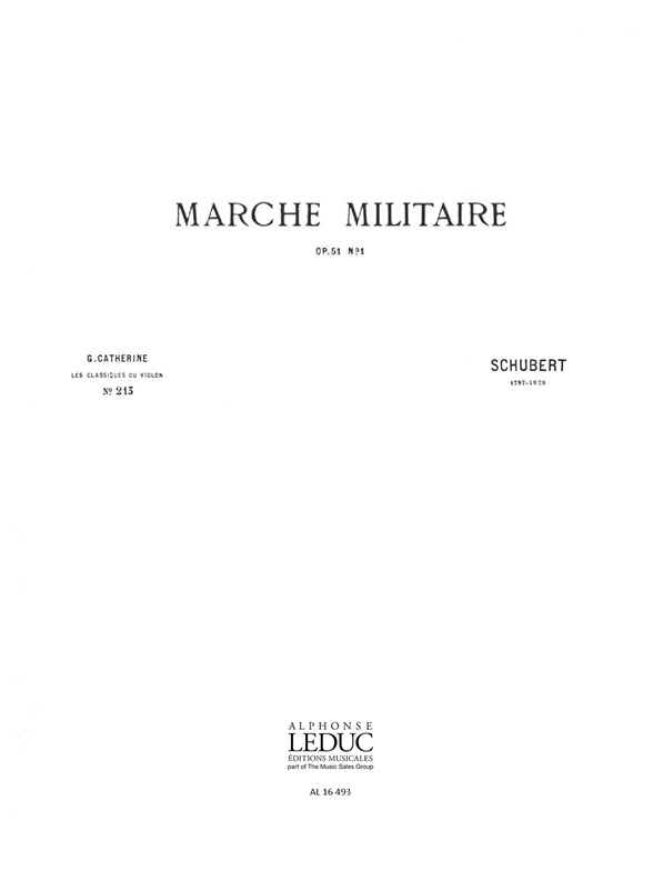 Franz Schubert: Franz Peter Schubert: Marche militaire: Violin: Score