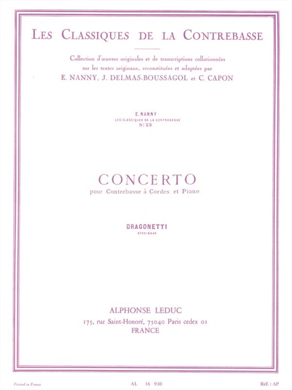 Domenico Dragonetti: Dragonetti: Concerto: Double Bass: Instrumental Work