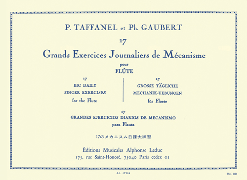 Paul Taffanel: 17 Grands Exercices Journaliers De Mecanisme: Flute: Study