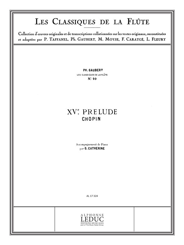 Frédéric Chopin: Prelude No.15  Op.28 in D flat major: Flute: Score
